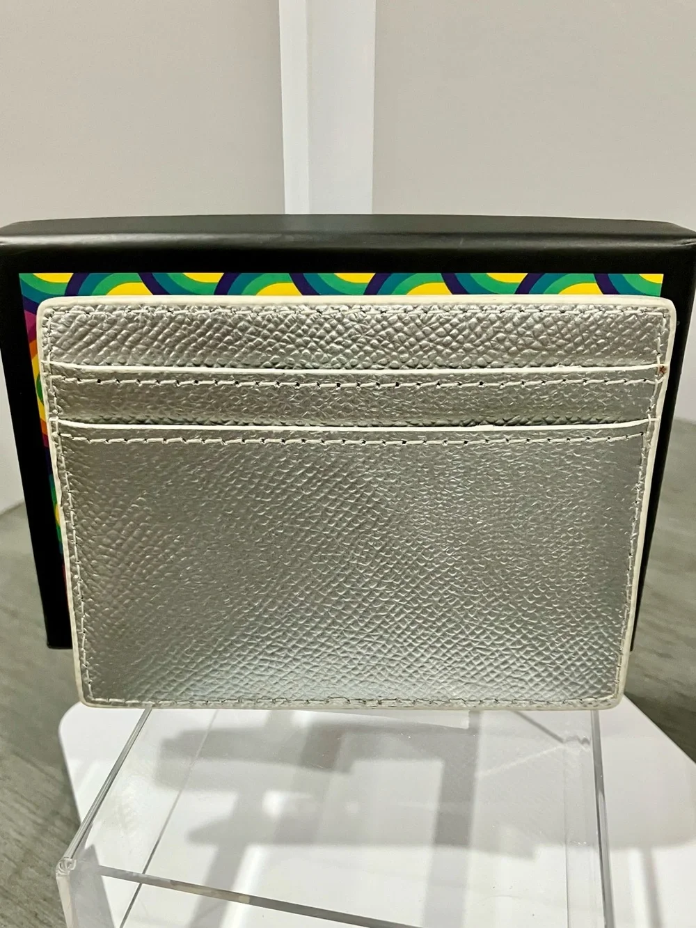 Kurt Geiger Silver Metallic Card Sleeve